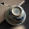 Cupă pentru prepararea ceaiului pictată manual de epocă, ceramică veche, cuptor cu lut Ru, ceașcă pentru prepararea ceaiului Kung Fu, ceașcă unică, prepararea ceaiului albastru și alb C