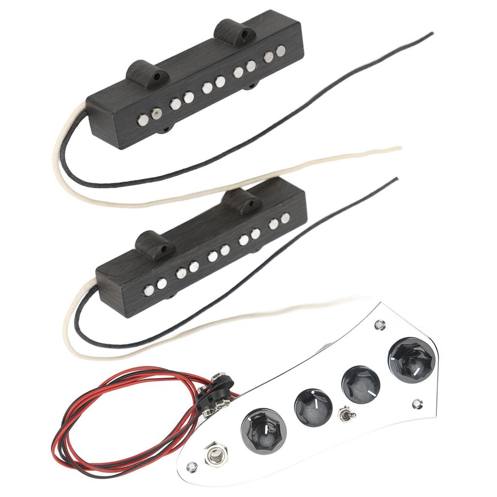 Guitar Bass Pickup Set Standard Replacement 5 String Metal Plastic Pick Up Wired Bass Control Board Kit