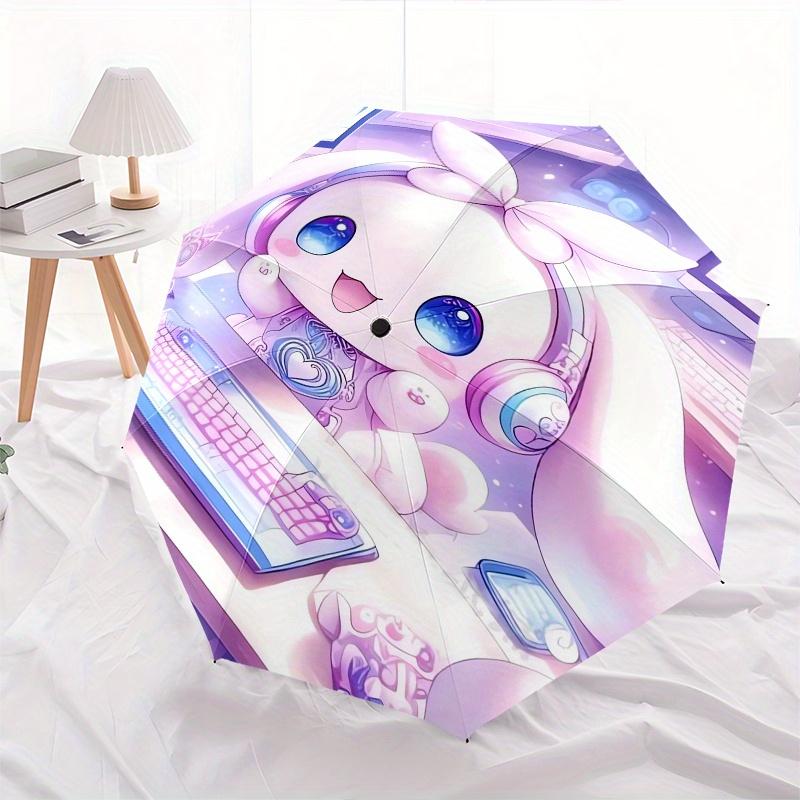 Cinnamoroll,Kawaii Automatic Umbrella-Foldable, Durable 8-Bone Design, Compact and Stylish, Great for Camping, Halloween, Christmas, Mother'