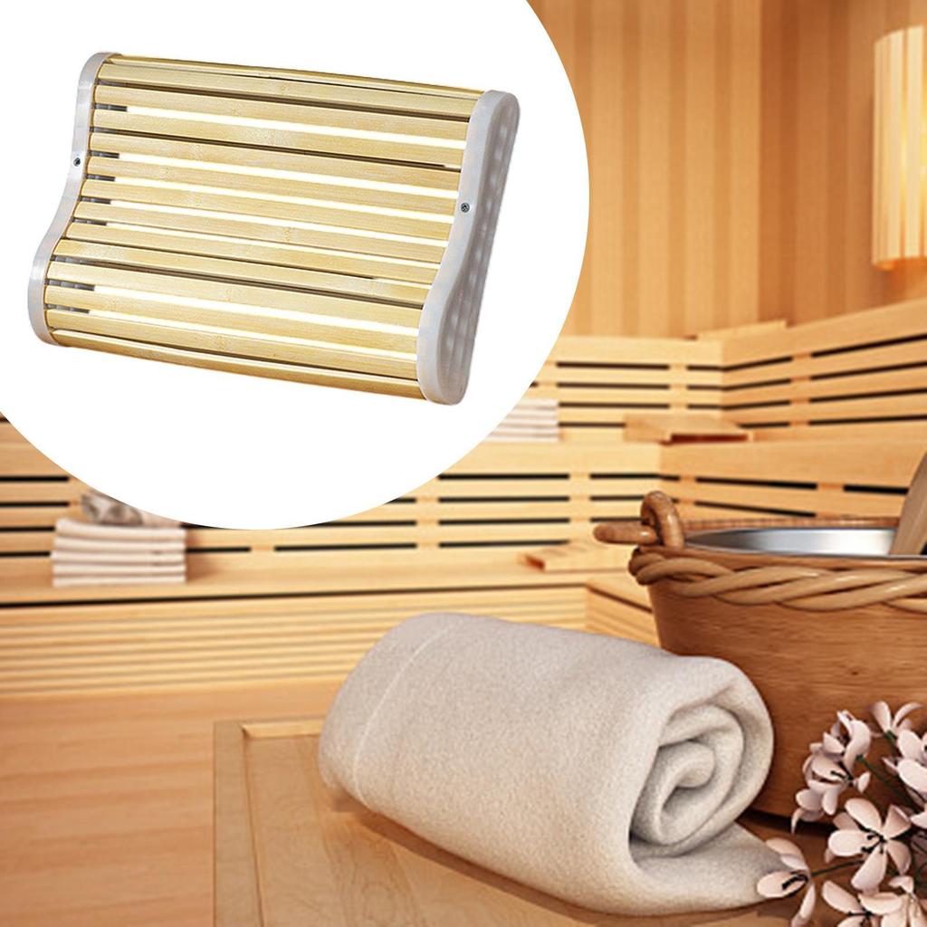 Sauna Neck Support Pillow, Curved Backrest for Gym Relaxation