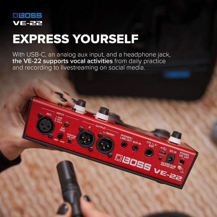 BOSS VE-22 Vocal Performer Vokální efektový procesor - Červený