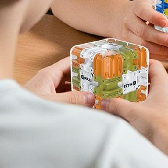 1/2 Pièces Labyrinthe à Billes Cube Casse-tête Labyrinthe Cube 3D Soulagement du Stress Entraînement de la Pensée Logique Labyrinthe à Billes Cube Jouet Éducatif