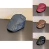 Pu Leather Black Beret Hat For Women With Sunshade And Warmth For Autumn Winter Fashion