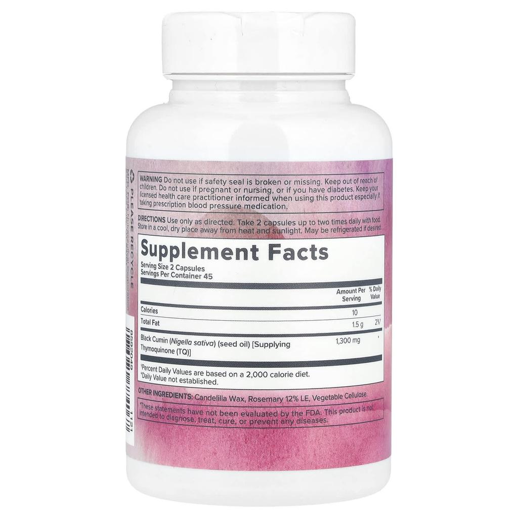 Black Seed Oil, 90 Capsules (650Mg Per Capsule)