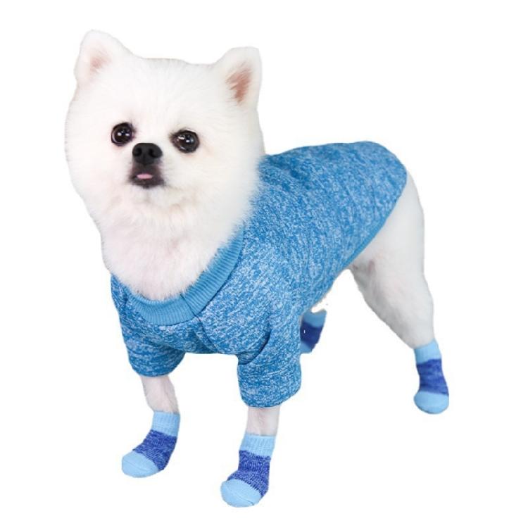 2-Pairs Dog Household Socks Pet Hardwood Floor for Hot Pavement Outdoor Booties