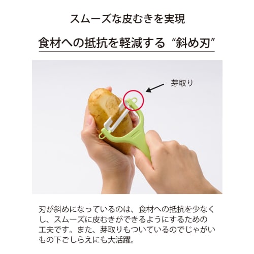 Kyocera Kerámia Hámozó, Rozsdaálló, Könnyen Tisztítható, Természetes Zöld, Ferde Penge, Könnyű és Éles, Hosszú Élettartamú, Nem Foltosodó, Sterilizáló és