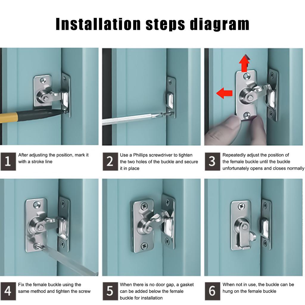 Gate Latches Slide Latch Closet Door Ball Catch Hardware Door Lock for Doors Gate and Cabinets