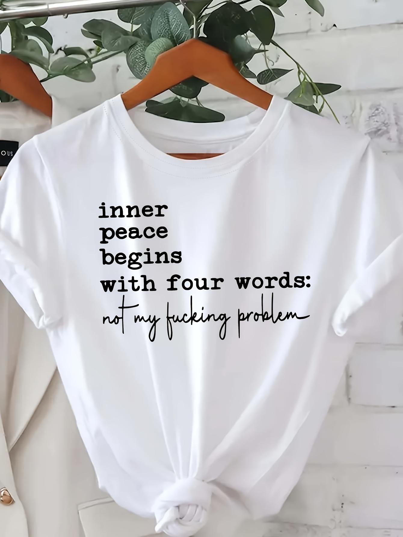 Playful Design  All-Season Knit Polyester Casual Wear Women S Begins Graphic T-Shirt - Casual Black with S