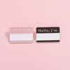 Artistic Im Hello Geometric Letter Pin Brooch In Allmetal Design For Fashionable Styling Unisex