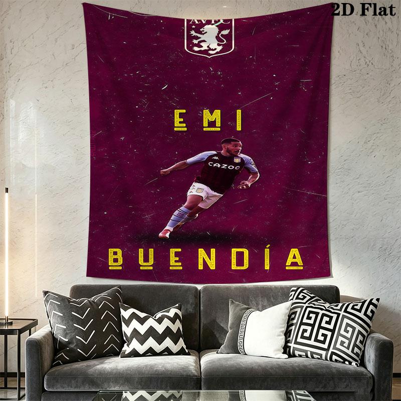 Aston Villa F.C Wall Hanging Printed Fabric Blanket Decorative Tapestries for Bedroom Living Room Home Decor