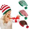 Christmas Knitted Hat Adult Kids Soft Santa Beanie Santa Hat New Year Party Kids