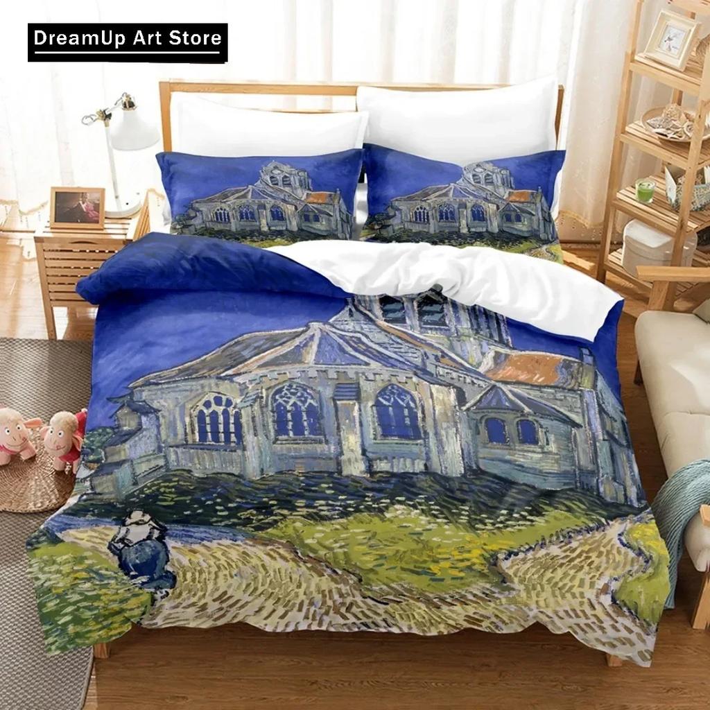 Set Biancheria da Letto Pittura a Olio Astratta Van Gogh Copripiumino Set Letto Coperta Trapunta Singolo Matrimoniale Queen King Size Ragazzi Adulti Tessile per la Casa