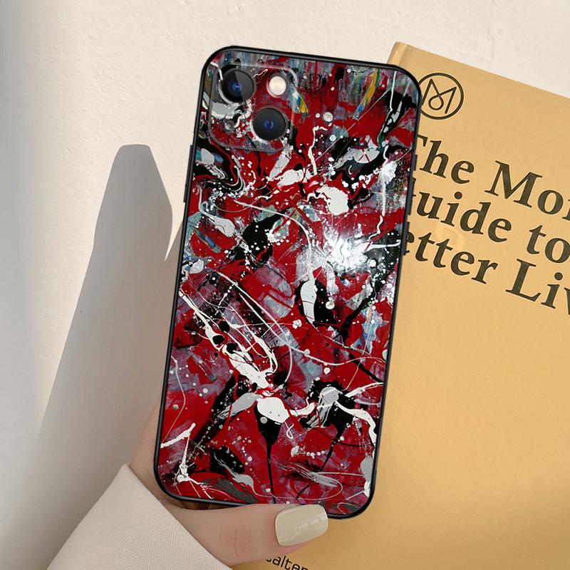

Чехол для телефона Jackson Pollock Free Form Painting для iPhone 17 16 14 13 12 11 15 Pro Max mini XR 16e 15 16 Plus 17 Air Полное покрытие iPhone 16e