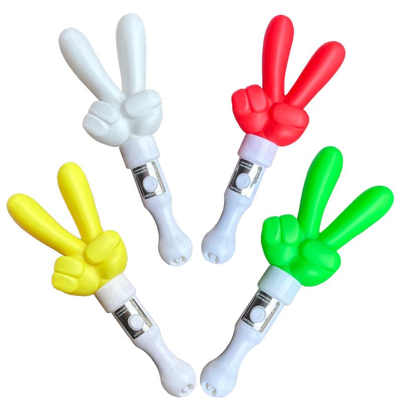 Light-Up Heart & Pentagram Glow Stick with Sound Shaker for Creative Activities