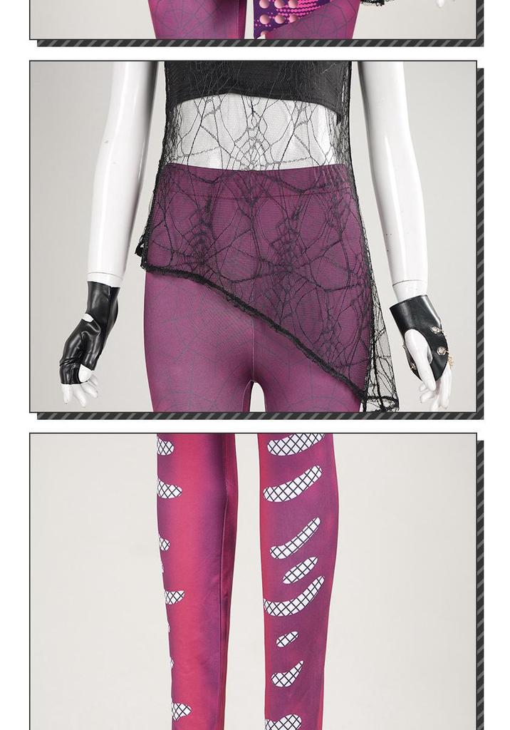 Descendants 4 Little Red's Rise Mara Purple Cosplay Set - Stage Performance Outfit