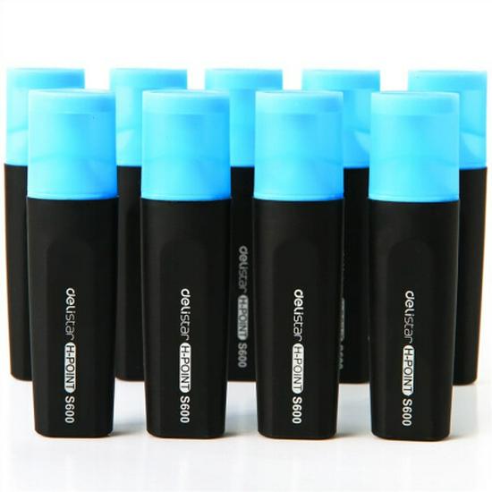 Deli S600 Fluorescent Highlighter Pen синий