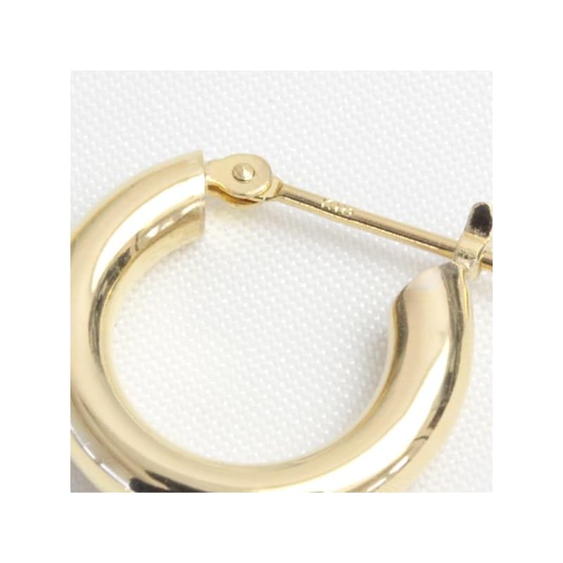 [Jewelry Excellente] Hoop Earrings 3.0mm×15mm Ring Hoop Earrings (K18 Yellow Gold)