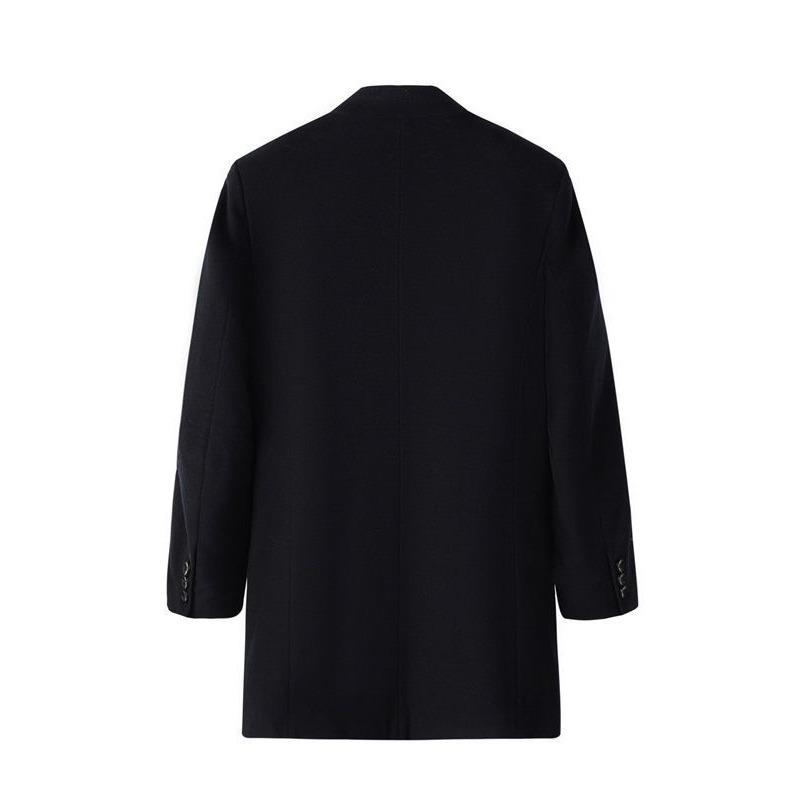 Men's new Nick coat winter mink fur collar Rex rabbit liner warm men's cashmere coat