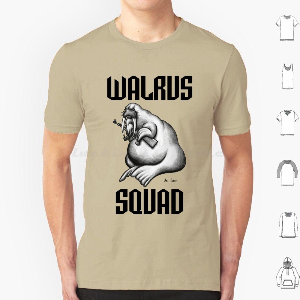 The Walrus Squad T Shirt Cotton Men Women DIY Print Valhalla Aribach Ari Bach Ragnarok Gudsriki Walrus Walrussquad Walrus Squad S