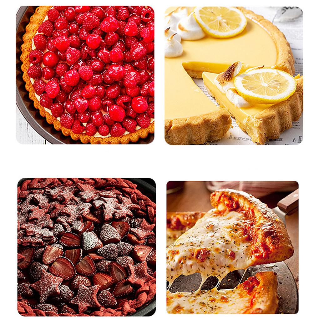 Stampo Rotondo per Pizza da 10 Pollici in Silicone Bordo Pizzo Teglie da Forno Fatto a Mano Vassoio per Pane Biscotti Sottile Stampo per Torta Gadget Utensili da Cucina