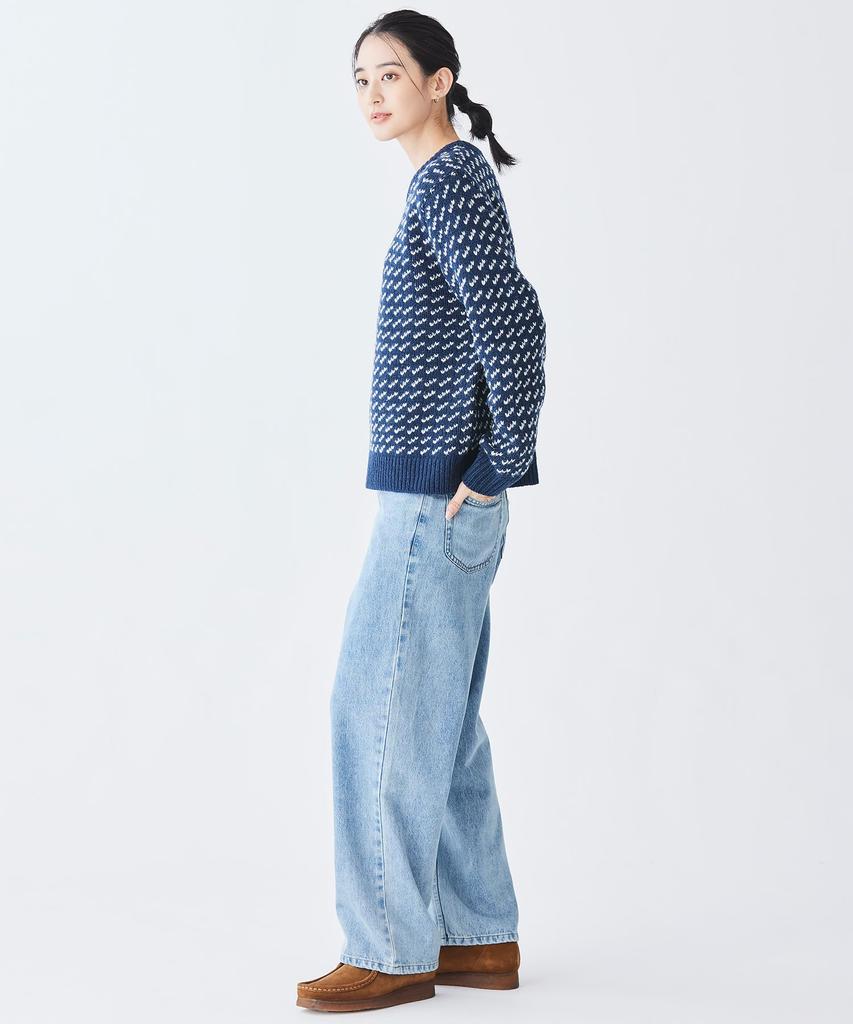 LL Bean Bean Classic Rag Wool Crew Neck US 1000187012 Women's Sweater, Birdseye, Fit, Petite, Medium, Cream, Birdseye, Multicolor,