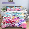 WonderfulPrecur,Winx Club Pattern Bedding,Quilt Set Quilt Cover Pillowcase Home Birthday Gift (1 * Duvet Cover + 2 * Pillowcase, Without Core)