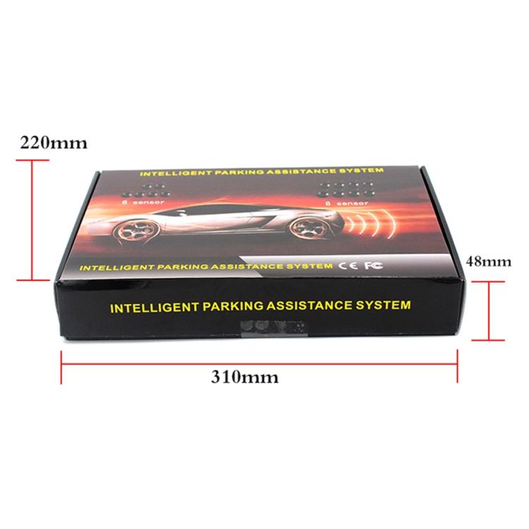 PZ-300-8 Auto-Parkplatz-Rückfahr-Summer LED-Monitor Parkwarnsystem mit 4*7m Frontsensoren und 4*2.5m Hecksensoren