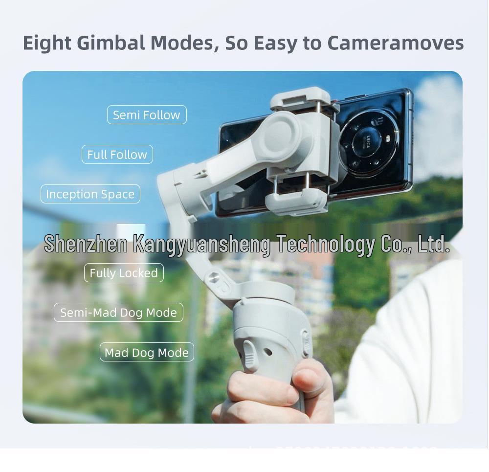 M01 Handheld Three-Axis Stabilizer Gimbal with Face Tracking and Anti-Shake for Phone Video Shooting and Live Streaming
