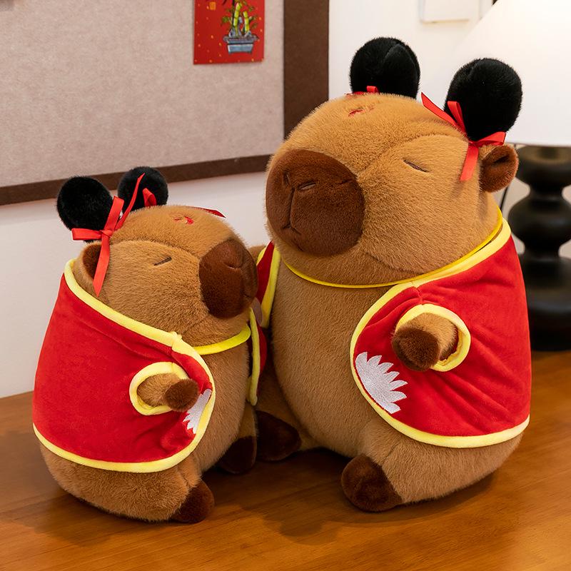 

Adorable Nezha Capybara Plush Toy - Cute Stuffed Animal Bedtime Doll Gift for Girls 30cm 0.35kg