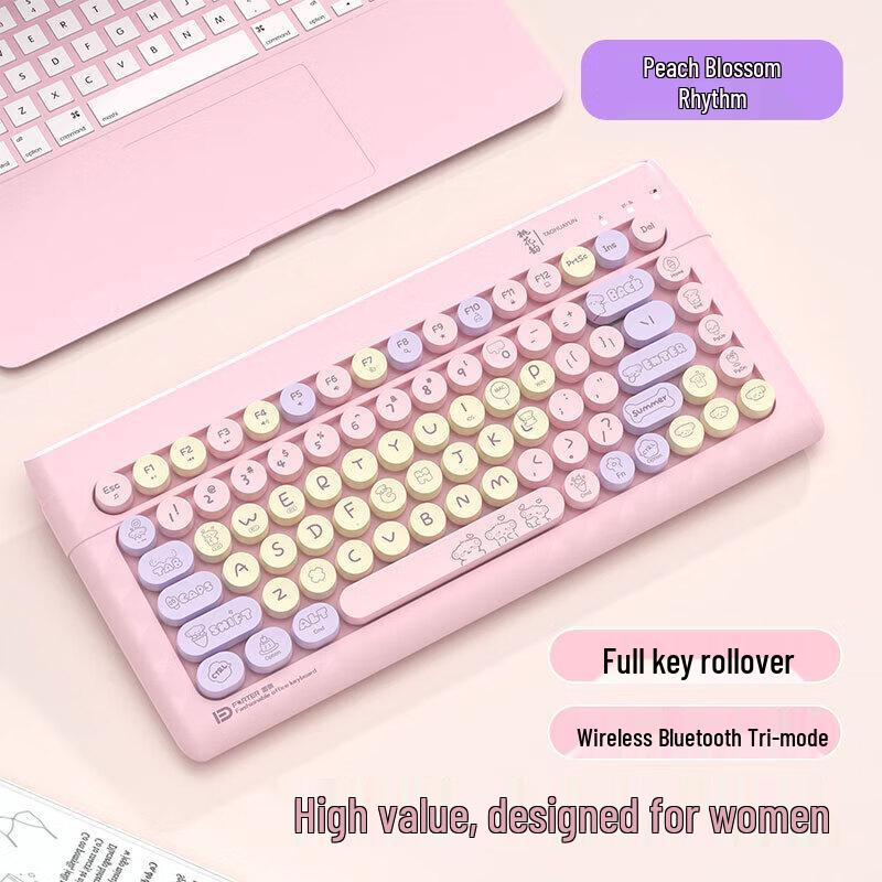 Fude K8880T Wireless Bluetooth 5.0 Triple-Mode Mini Keyboard