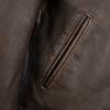 1930 Vintage Yellow Brown Genuine Cow Men Leather Jacket Men's Coat Biker Jacket Slim Fit Spring Autumn