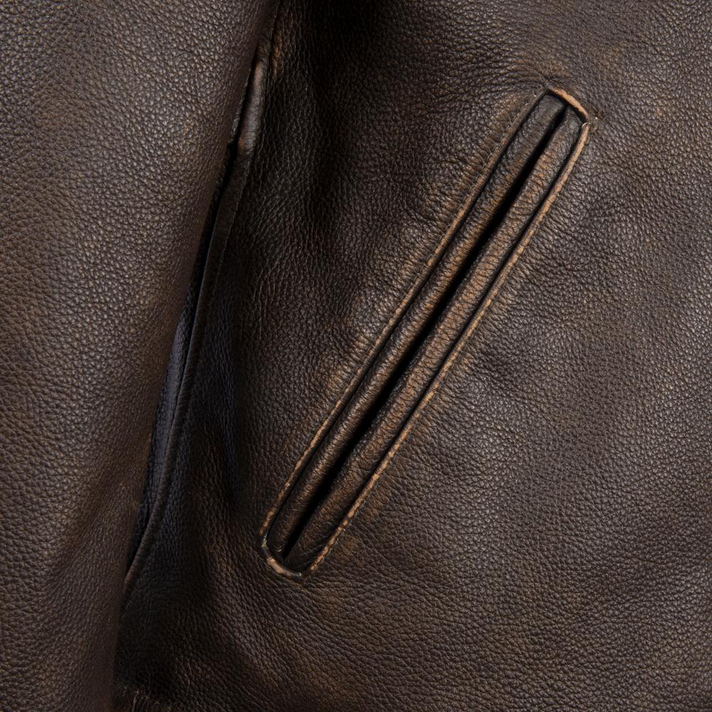 1930 Vintage Yellow Brown Genuine Cow Men Leather Jacket Men's Coat Biker Jacket Slim Fit Spring Autumn