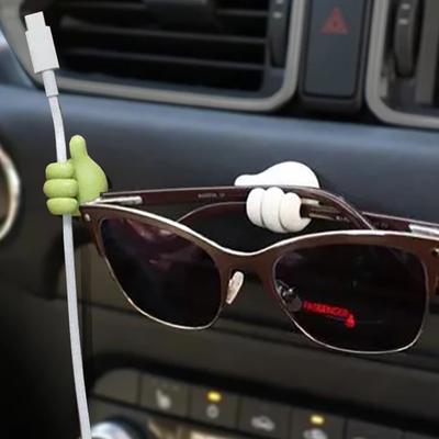 Supporto in gomma a forma di mano Cavo per occhiali Cavo di alimentazione Linea di ricarica Mini gancio autoadesivo Storag per auto Organizer Gadget Decorazioni