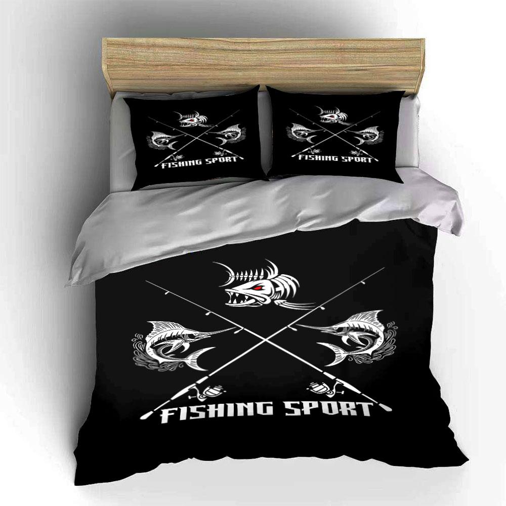 Fishing Sport Bedding Set Bedding Duvet Cover Set Duvet Cover Pillowcases (1 * Duvet Cover 2 * Pillowcases, without duvet insert)