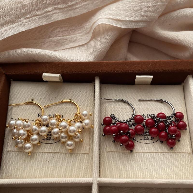 Pearl Tassel Earrings Ear Buckle Removable Personalized Earrings Simple Fashion Sweet Exquisite Commuter Casual Women'S Earrings