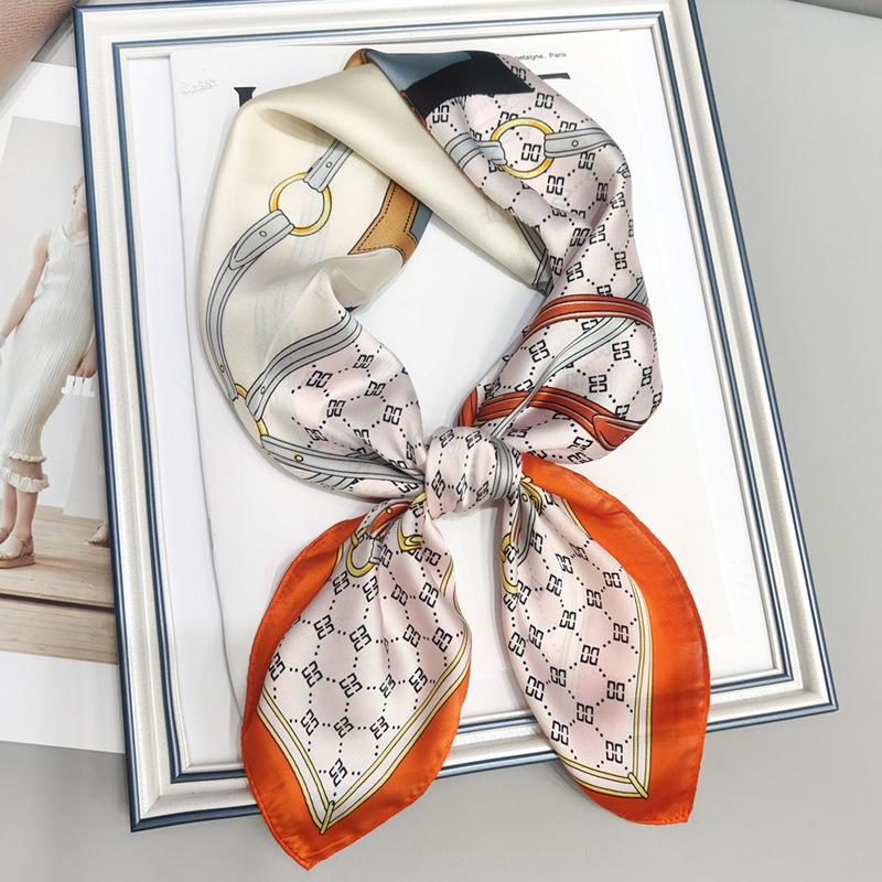 Strictly Selected 70 Silk Scarves, Simulated Silk Small Square Scarves For Women, Retro High-End Thin Versatile Professional Scarves