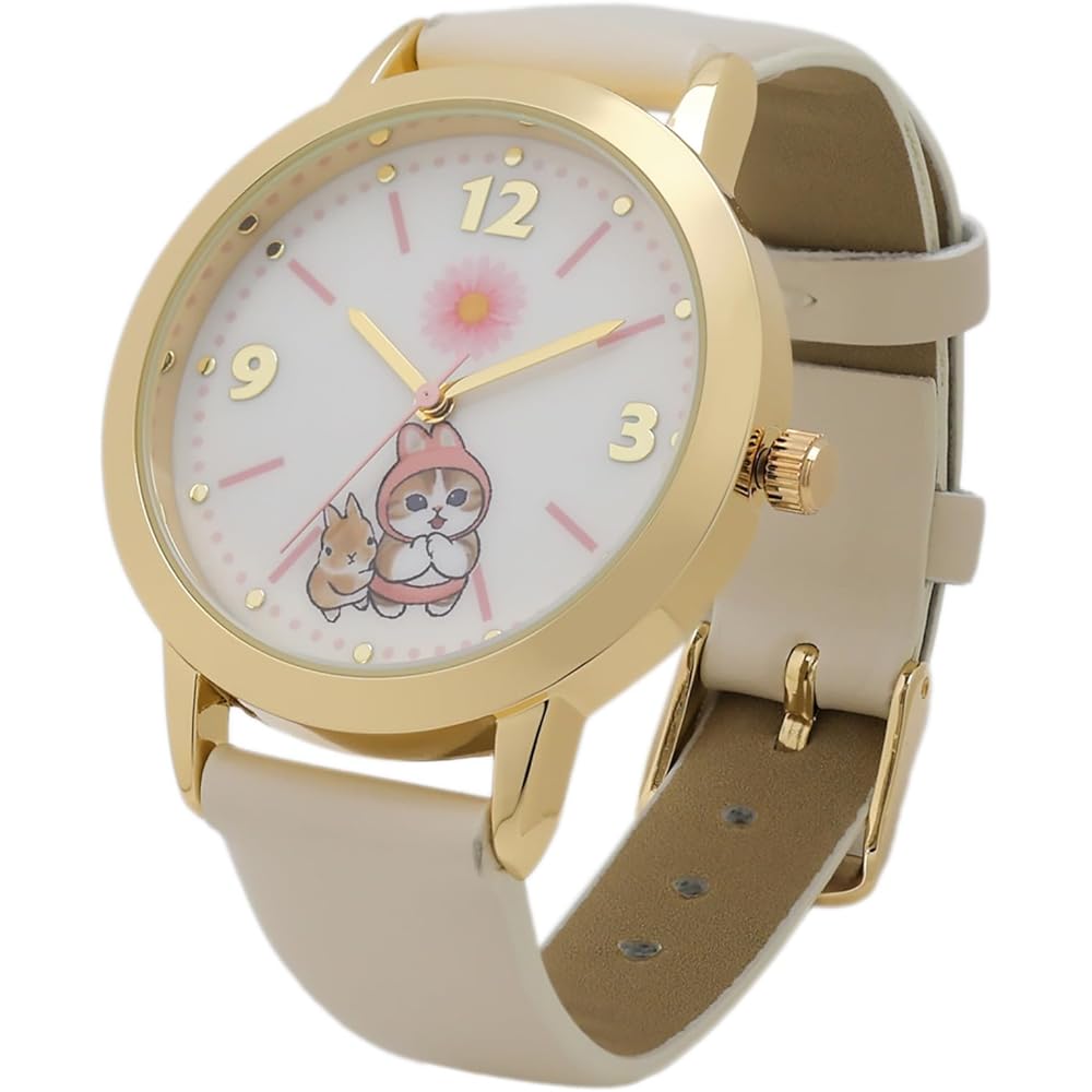 Fieldwork Mofusand Rabbit White Leather Band Watch MSD002-1