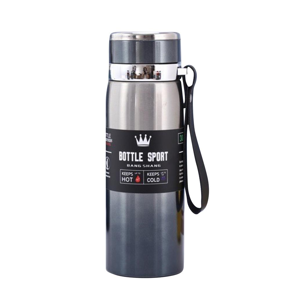 Stainless Steel Thermo Cup Portable Sling Travel Kettle Large Capacity Outdoor Sports Kettle