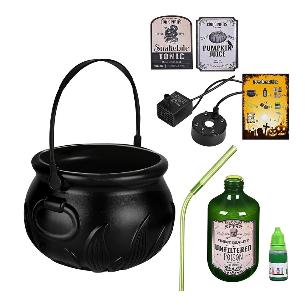 Large Plastic Cauldrons Set Multi-purpose Theme Party Decoration Prop Entryway Welcoming Fright