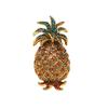 European and American Retro Fruit Brooch, High-end Alloy Diamond Inlaid Pineapple Chest Flower, Pin, Anti Glare Buckle, Clothing Accessories
