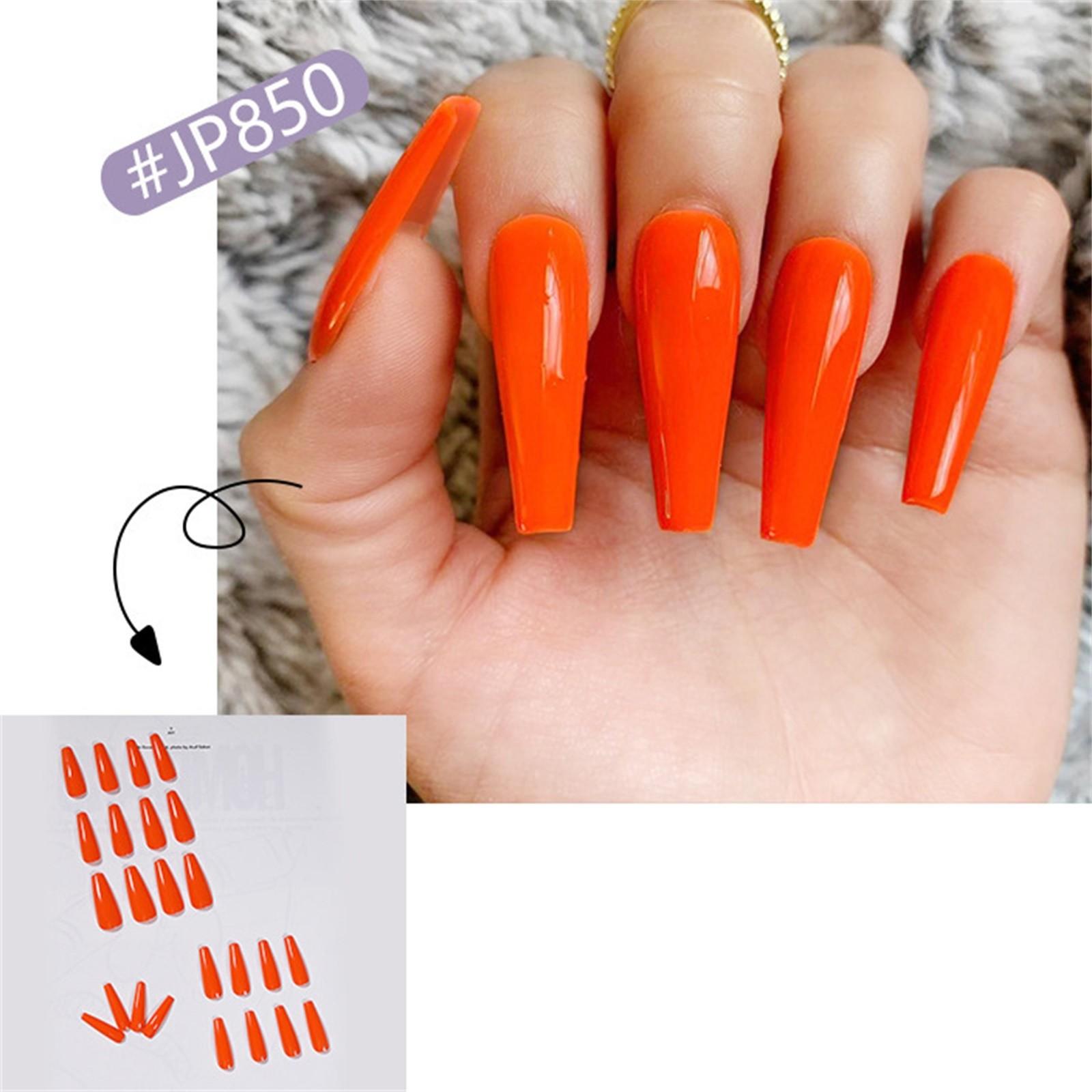 

Цветные глянцевые ногти Готовые накладные ногти 24 шт. Готовые ногти