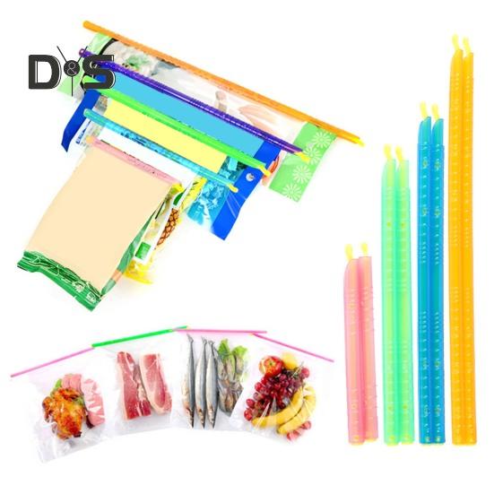 8Pcs Bag Sealer Stick Food Sealing Clamp Stay Freshness Plastic Closure Rods Eco-friendly Airtight Chip Clips Food Storage Sealers