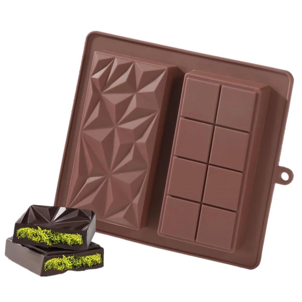 

Форма для шоколадной плитки из темного шоколада силиконовая Дубай фисташковая шоколадная плитка толстые формы для начиненной плитки большая форма для конфет для наполнения шоколадный