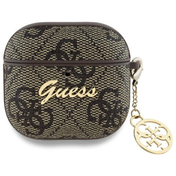 Guess Gua4G4Gsmw Airpods 4 Cover         Brązowy/Brown 4G Charm Collection