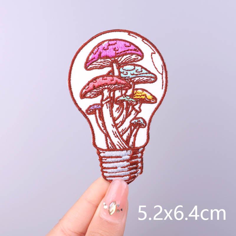 Wilderness Patch Mountain Patches Iron On Clothes River Embroidered Patches For Clothing Stripe Stickers On Clothes Hook Loop