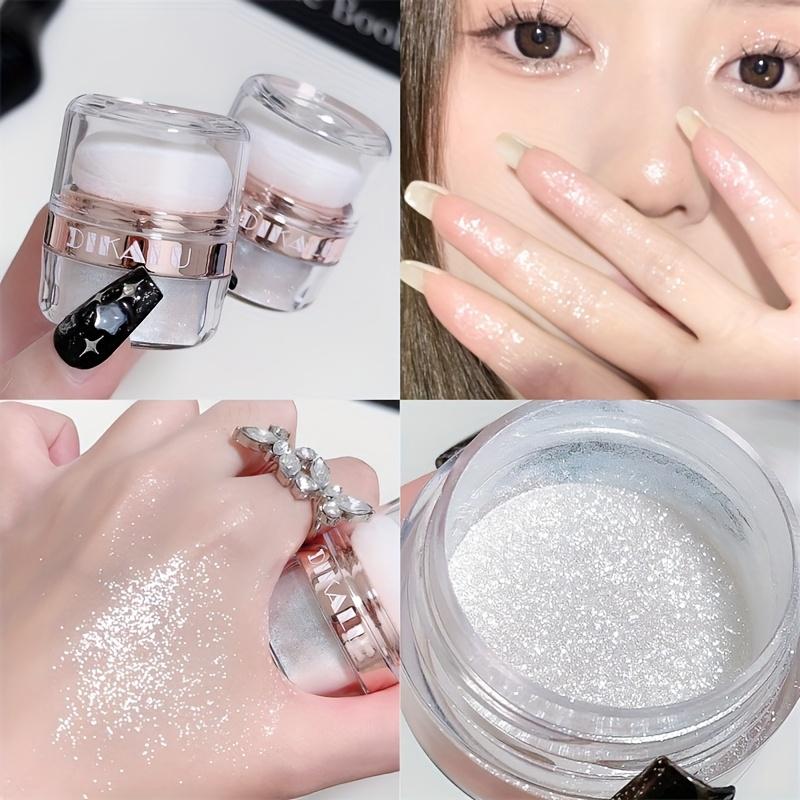 

Sparkling Body Highlighter | Full Body Glitter | Pearlescent Natural Three-Dimensional | Portable | Silvery White Transparent Color