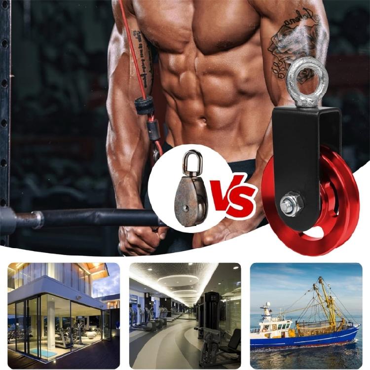 Fitness Cable Pulley Wheel 90mm Aluminum Pull Down Bar Pulley System Equipment 660LBS Load For Home Gym