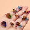 24Pcs/Box-Dry Fly/Handcrafted Mixed Colors Moth Bait Fly Fishing Kit for Trout Bass Salmon (Butterfly) Material Artificial Feather&Rayon