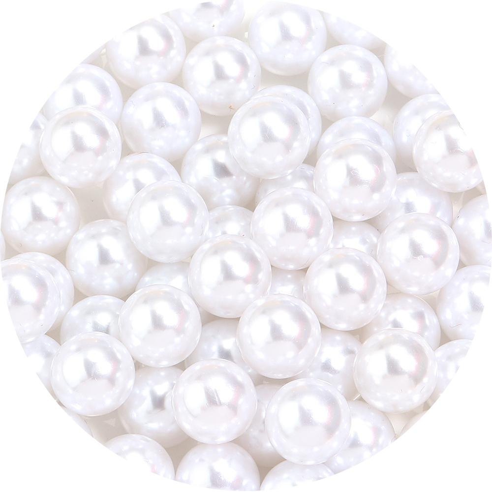 2-12mm No Hole ABS Imitation Pearl Beads Solid Color Round Spacer Loose Beads For DIY Jewelry Making Bracelet Accessory