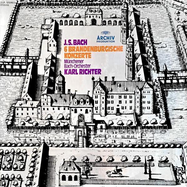 

LP Record KARL RICHTER MUNCHENER BACH ORCHES J S Bach 6 Brandenburugische Konzer 2723010 ARCHIV PRODUKTI Germany Classical Used